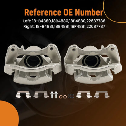 Set of Front Brake Calipers w/Bracket for Chevrolet Cobalt 2005-2010