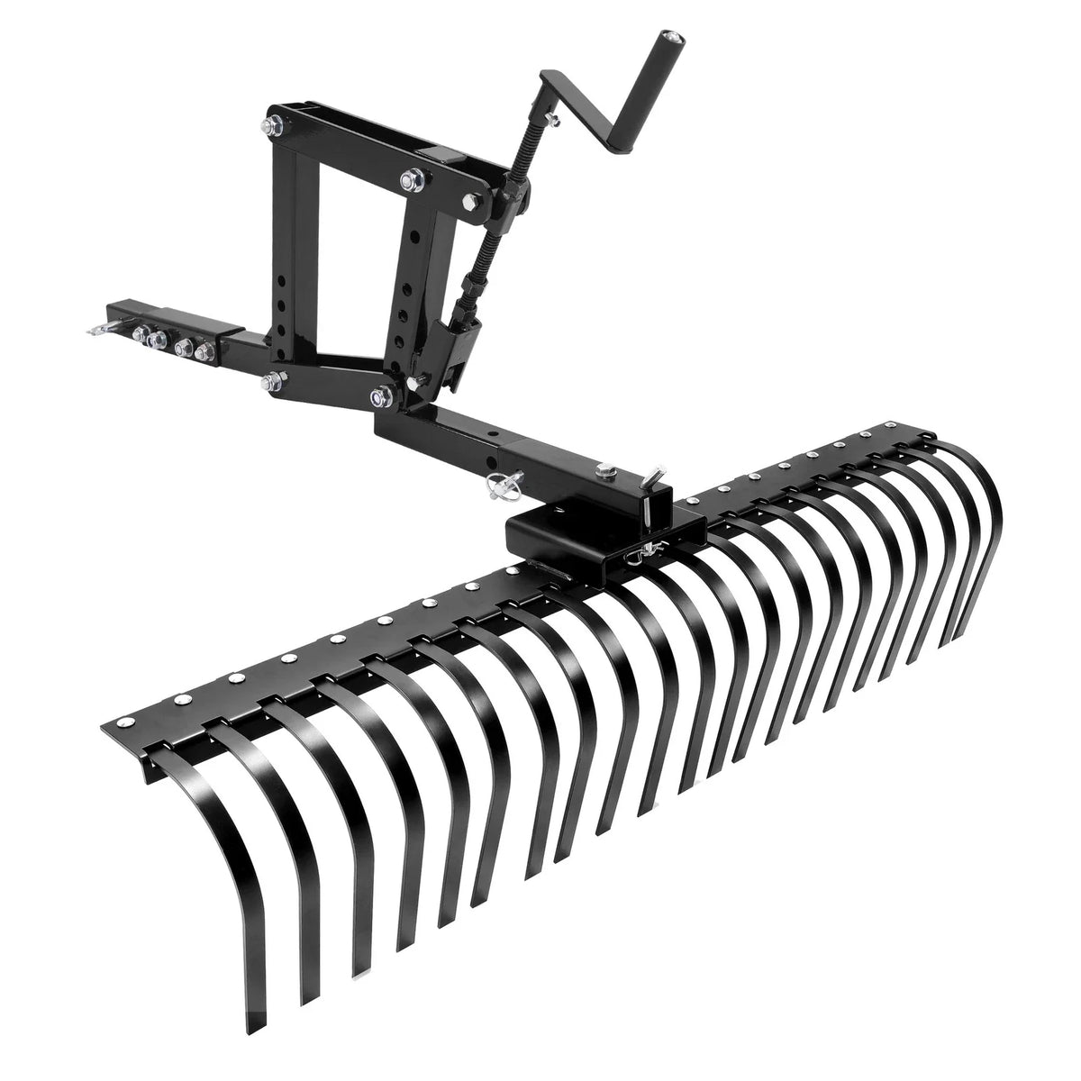 1 Point Hitch Adjustable Lift Landscape Rake for ATV UTV (60")