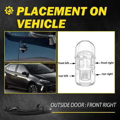 Passenger Side Exterior Door Handle for Front Right - Toyota Corolla 2014-2019
