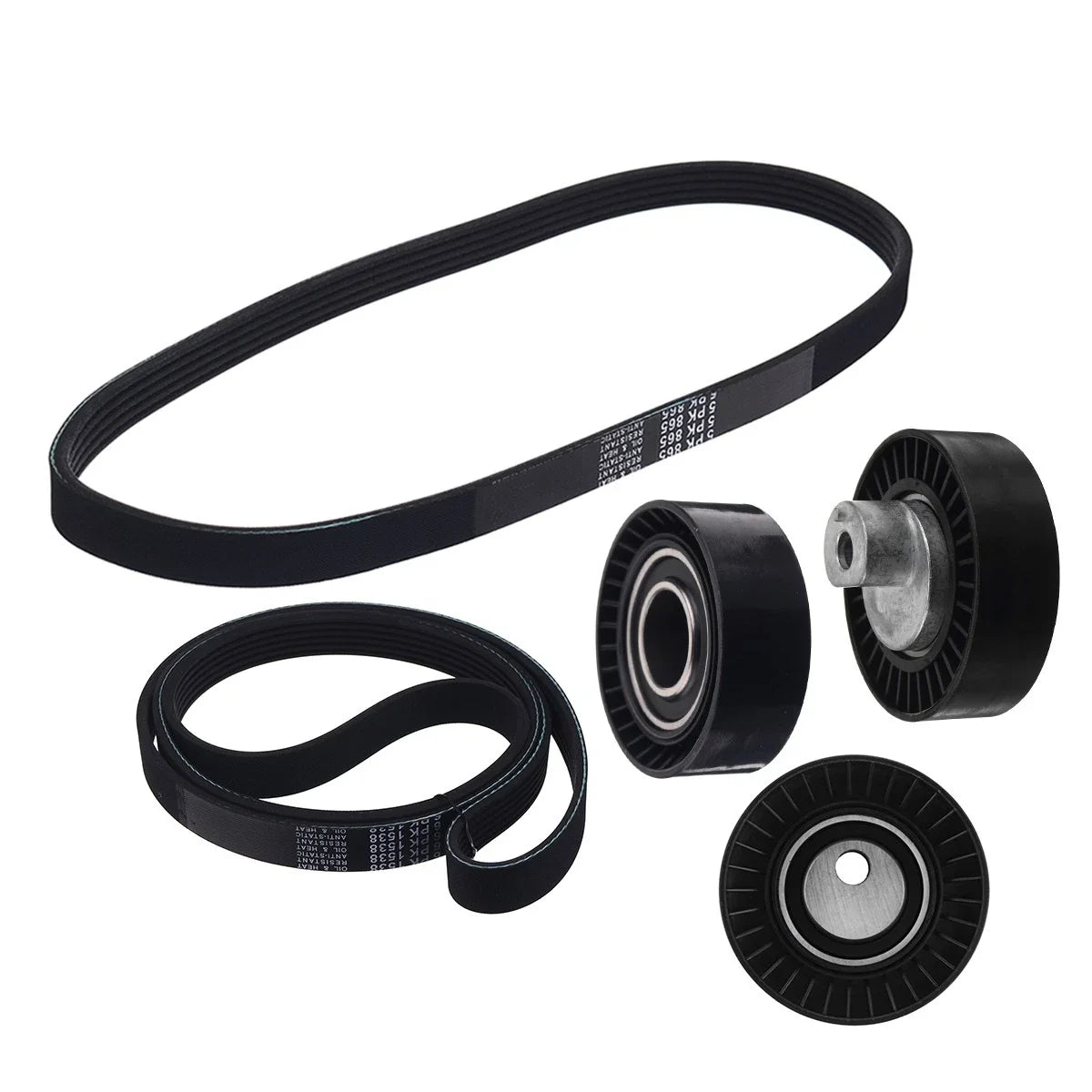V-Ribbed Belts Set (2) for E46 E39 E38 X5 E53 Z3 E36 BMW