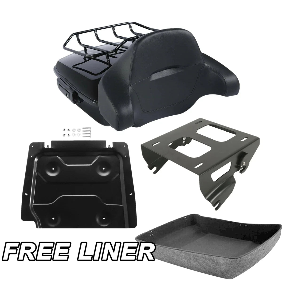 Chopped Trunk Rack Plate Solo Mount for Harley Electra Glide 2014–Present