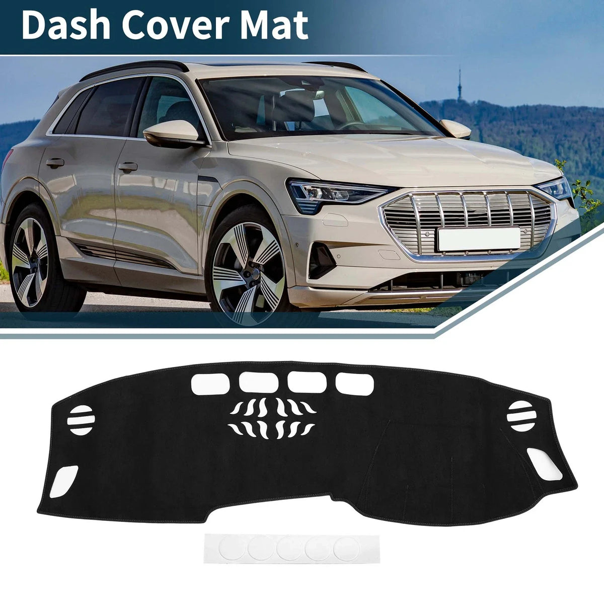 Dashboard Cover Mat for Audi A4 (2017–2020) Sun Protector Pad Black