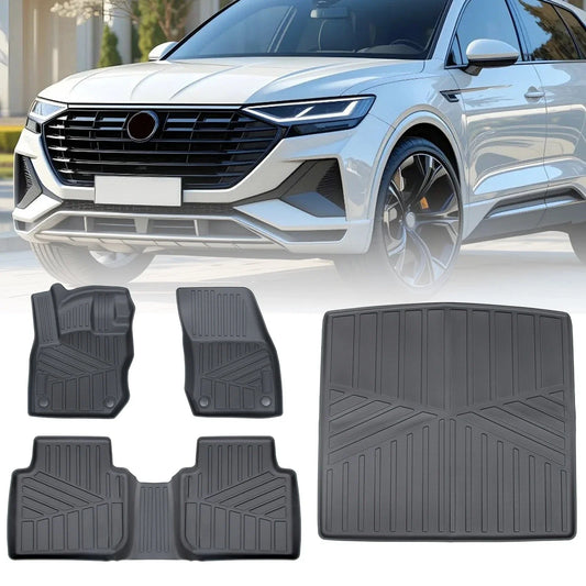 Set of 4 Floor Mats and Cargo Liner for Volkswagen Tiguan (2025–2026) TPE Rubber All Weather