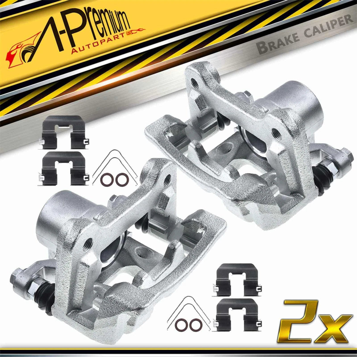 Pair Rear Brake Calipers with Brackets for Hyundai Tucson Kia Sportage (2016–2023)