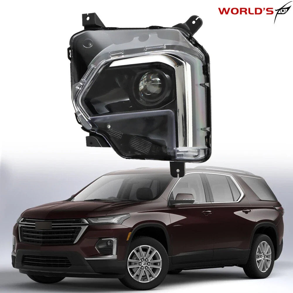 LED Headlight Assembly for Chevy Traverse (2022–2023) Black Driver Side
