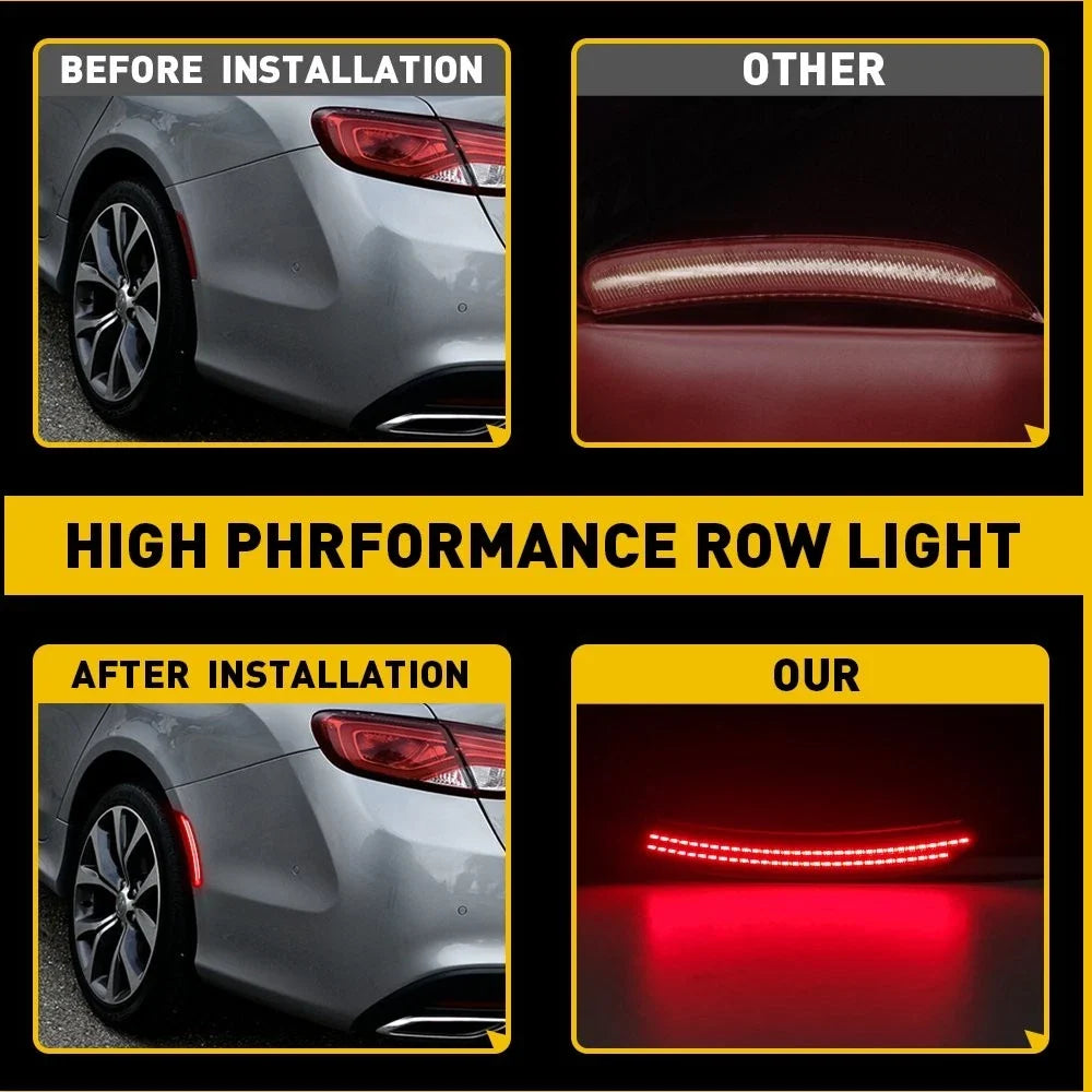 Set of 2 Amber LED Side Marker Lights for Chrysler 200 2011-2014