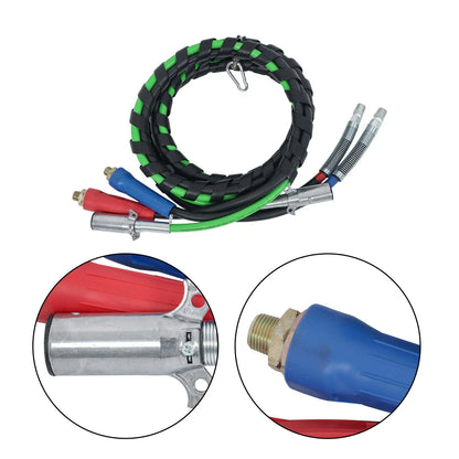 3FT Air Line Hose Assembly Set with 4 Coupling Connectors for