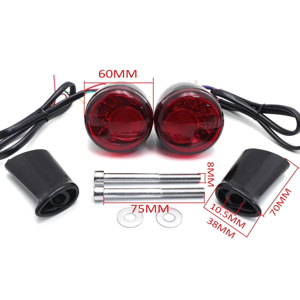Red Rear LED Run Brake Turn Signal Indicator Light for Harley XL 883 1200 (1992–2017)