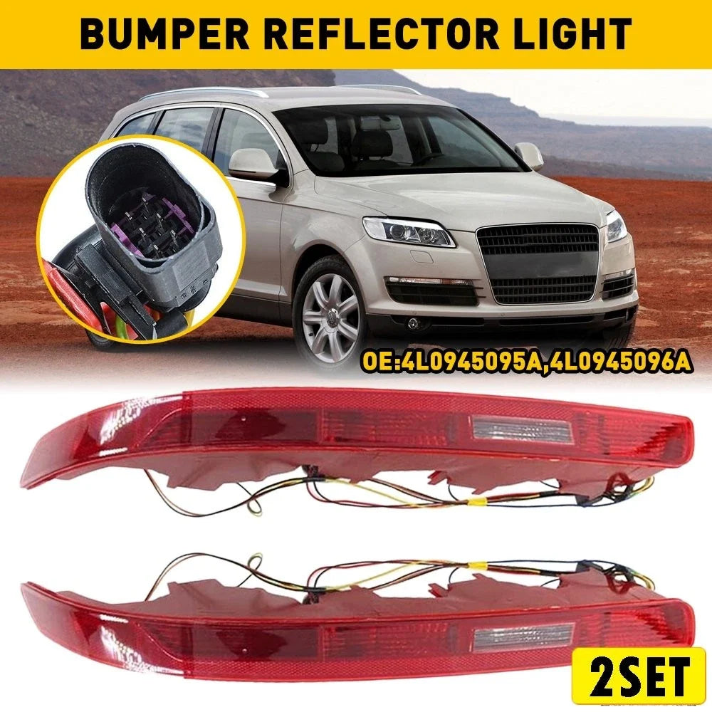 Set of 2 Rear Bumper Reverse Light Tail Fog Lamps for Audi Q7 (2006–2015)