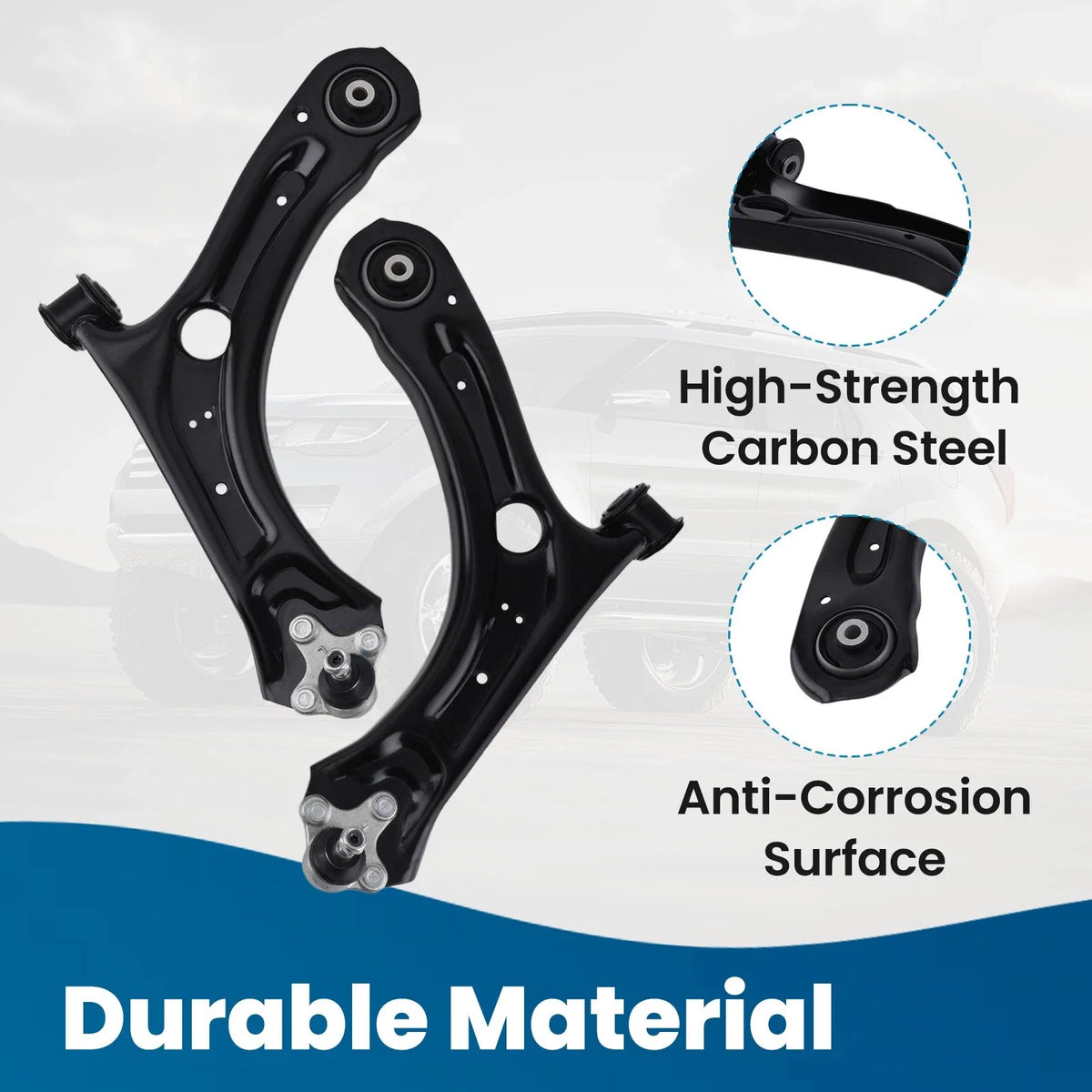 Front Suspension Control Arm w/ Ball Joint Sway Link for Volkswagen Passat (2012–2021)