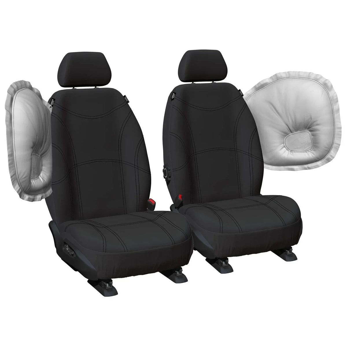 Front Tailormade Seat Covers in Black Neoprene for Camry 2012-2017