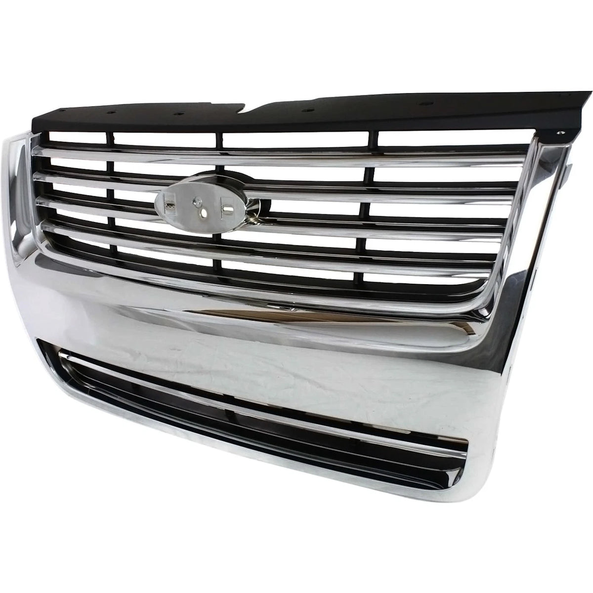 Grille for Ford Explorer (2006–2010) Chrome Shell w/ Black Insert