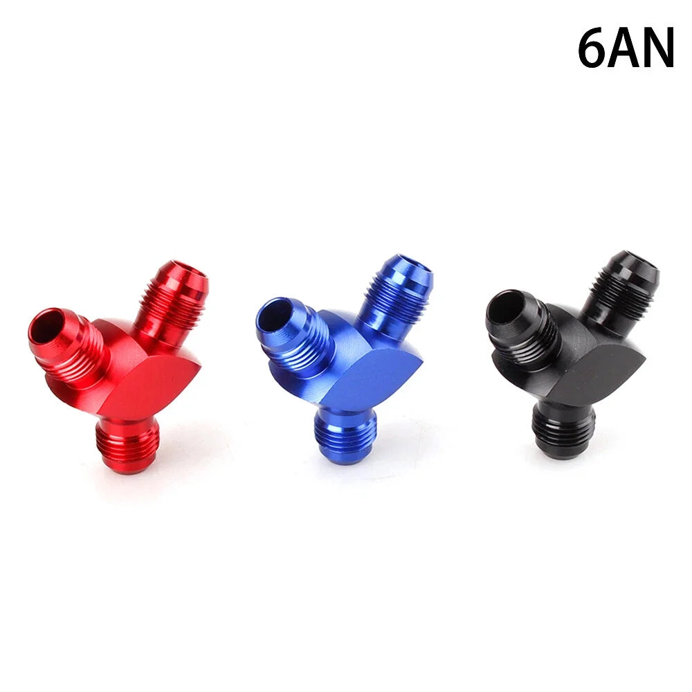 Fuel Block Junction Coupler Adapter Fitting 6AN - Black