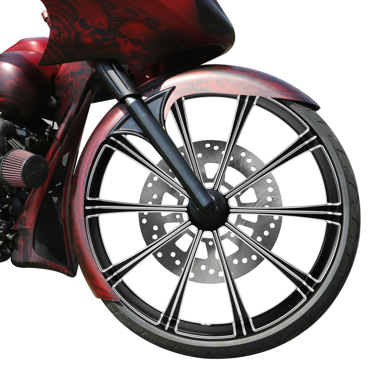32x3.5'' Front Rim Hub with Dual Disc for Harley Touring 1997-2021
