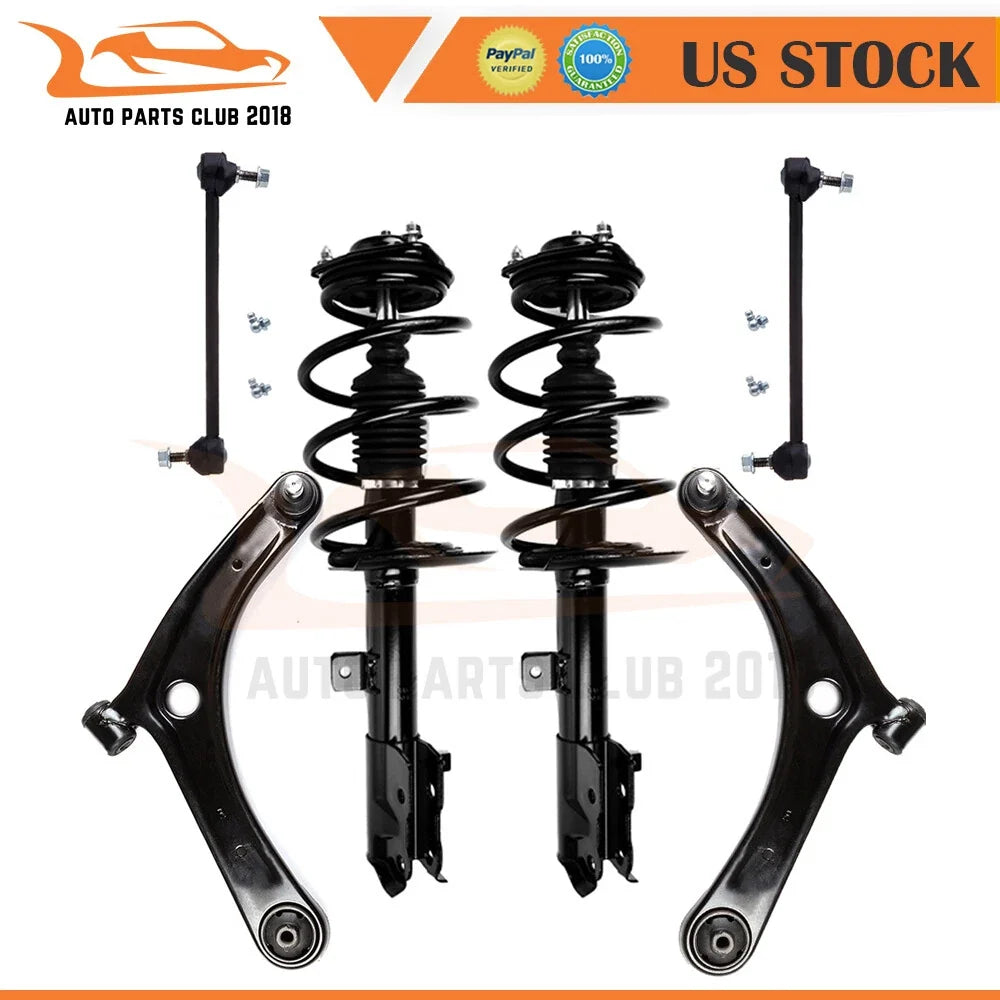 Front Struts with Coil Spring Suspension Kit for Dodge Caliber Jeep Patriot (2007–2012)
