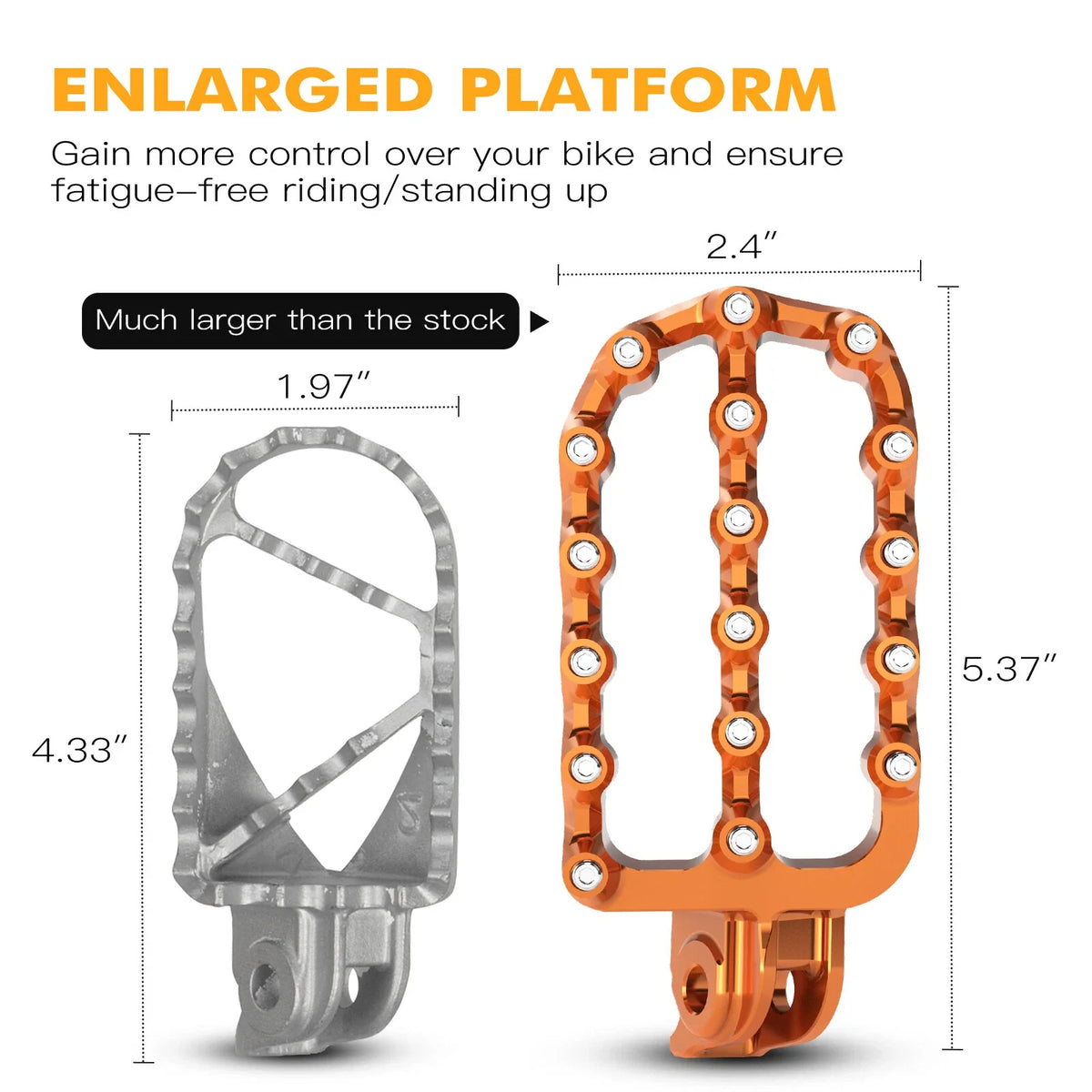 CNC Enlarged Wide Foot Pegs Footrest for KTM 390 Adventure (2020–2024)
