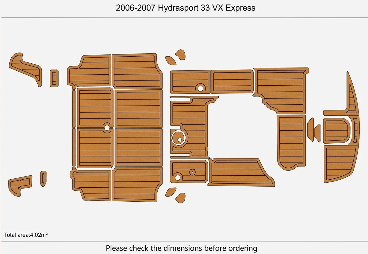 Seadek Swim Platform Cockpit Foam for Hydrasport 33 VX Express (2007)