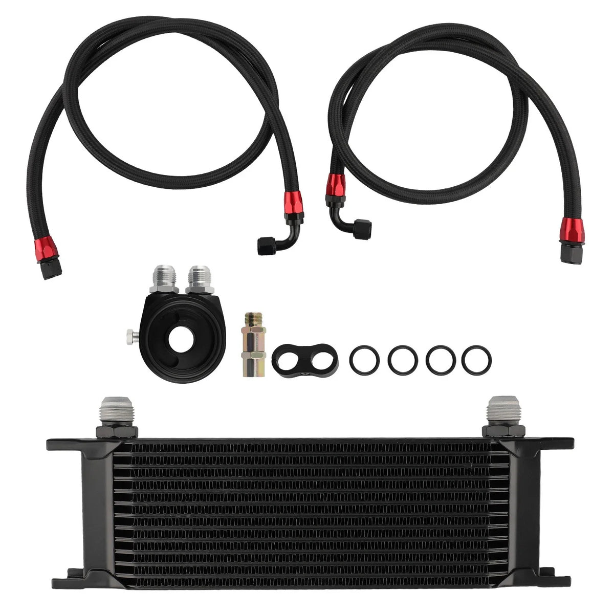 Oil Cooler Kit with Filter Relocation Adapter for Universal (13 Row)