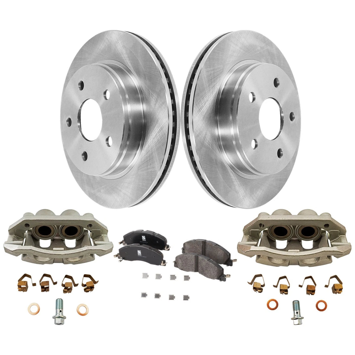 2X Front Brake Kit with Calipers for Ram 1500 (2012)