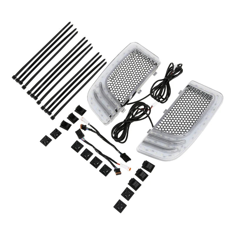 LED Turn Signals for Harley Road Glide Fairing Lower Grilles 2014-2023