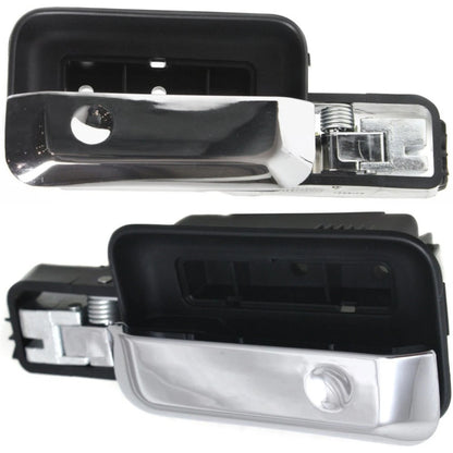 2X Door Handle Set for Ford F-150 (2004–2008) Power Locks Black Chrome Lever