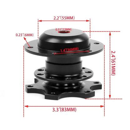 Deep Dish 345mm Racing Steering Wheel with Quick Release Suede Adapter