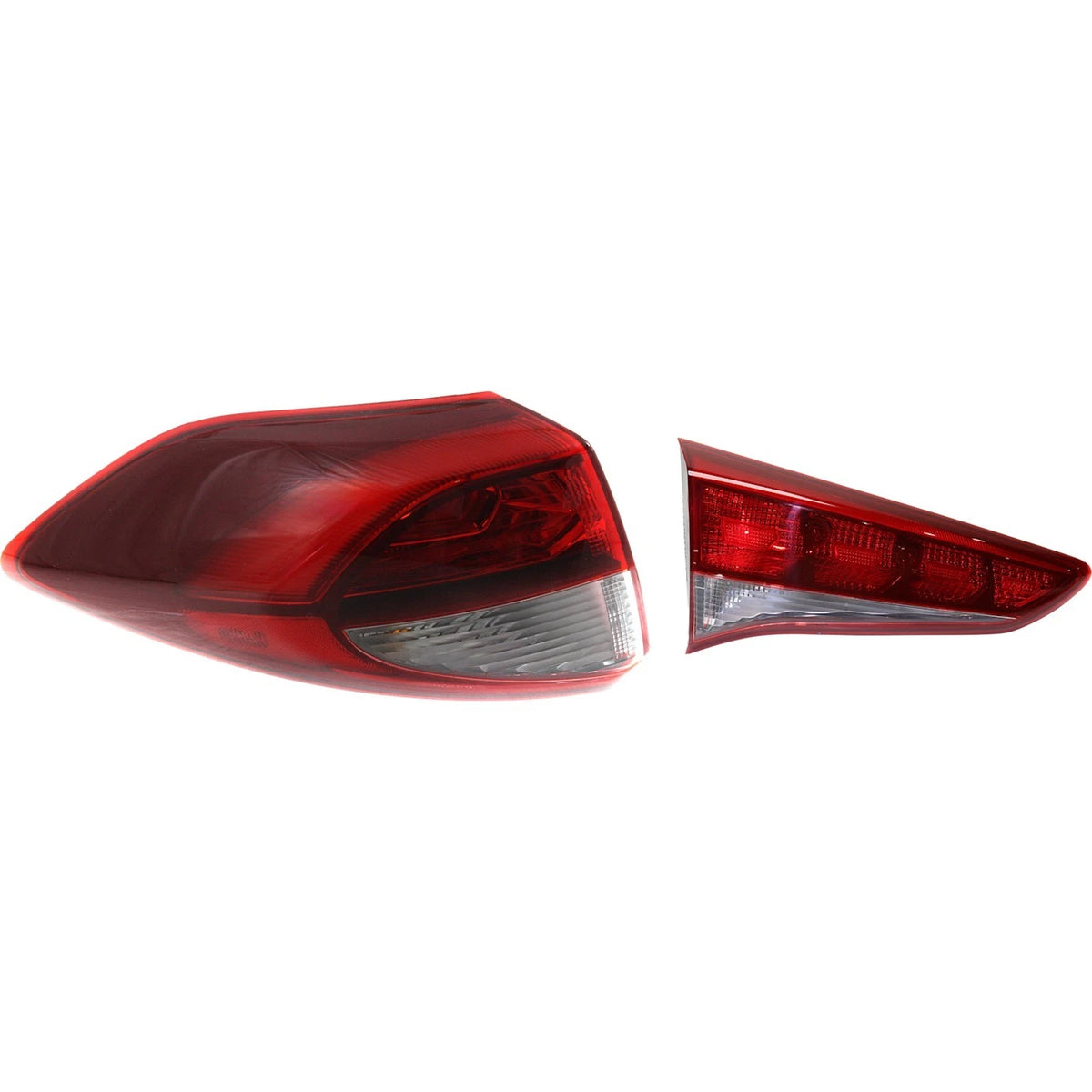Tail Light Set for Hyundai Tucson (2016–2018) Left Right Outer Clear/Red Halogen