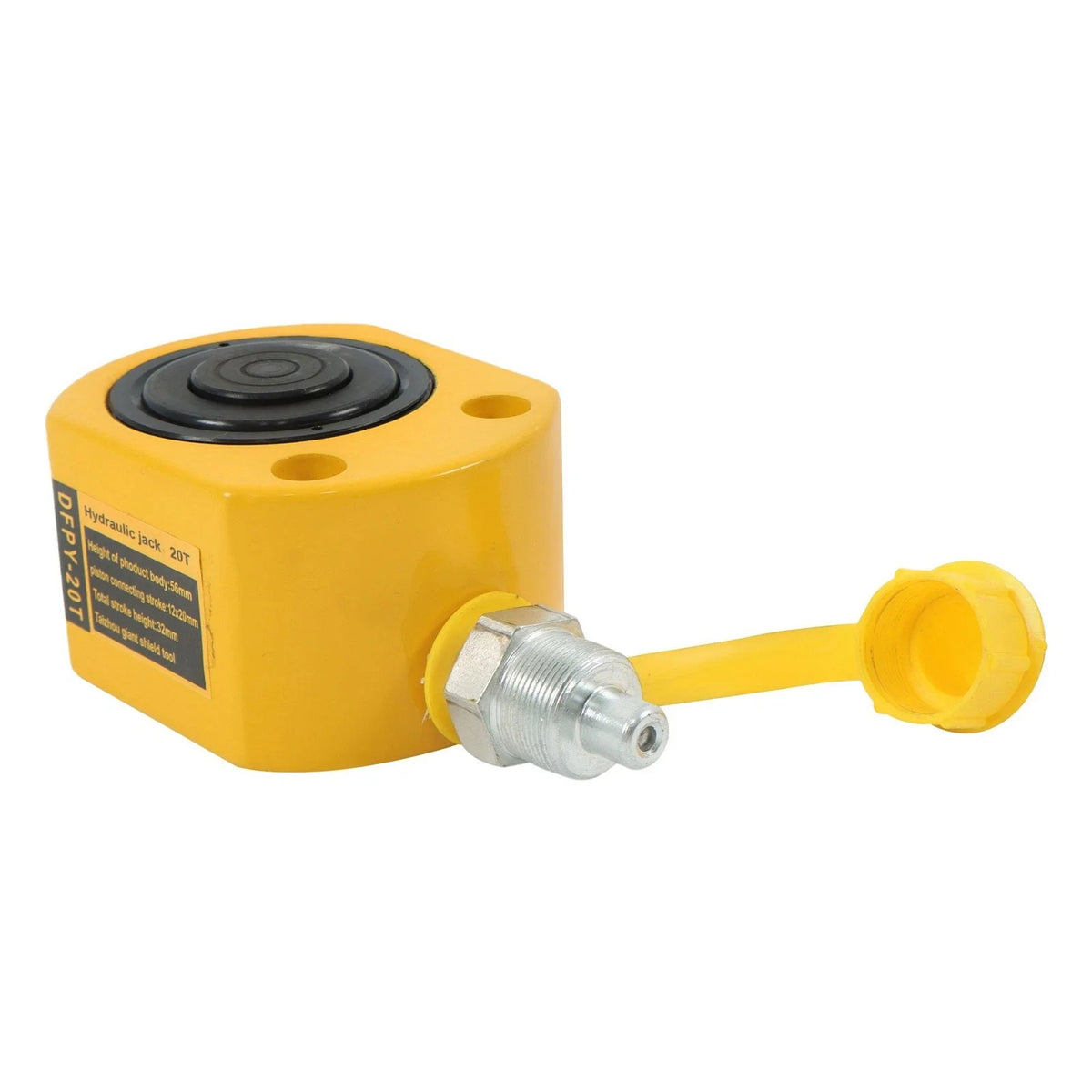 Low Height Lifting Hydraulic Ram Jack - 20 Ton Capacity, 1 Inch Stroke