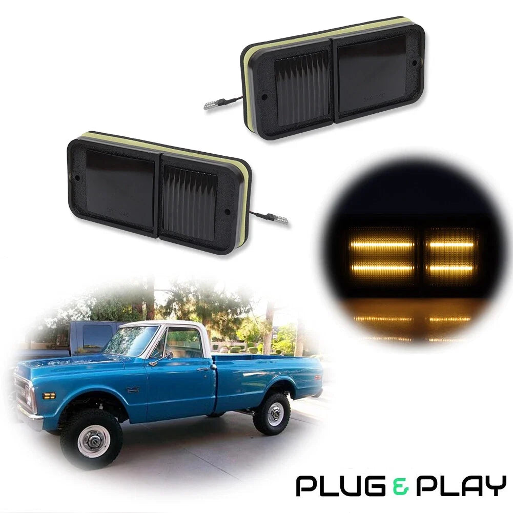 LED Front Side Marker Lights for Chevrolet GMC C/K Trucks Suburban (1968–1972)