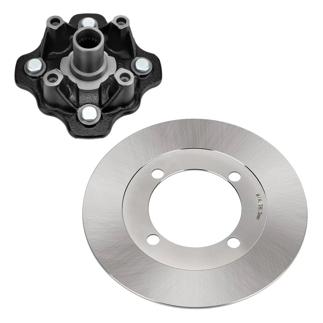 Front Wheel Hub & Disc Rotor for Suzuki LTA400/LTF400 Eiger 400 (2002–2007)