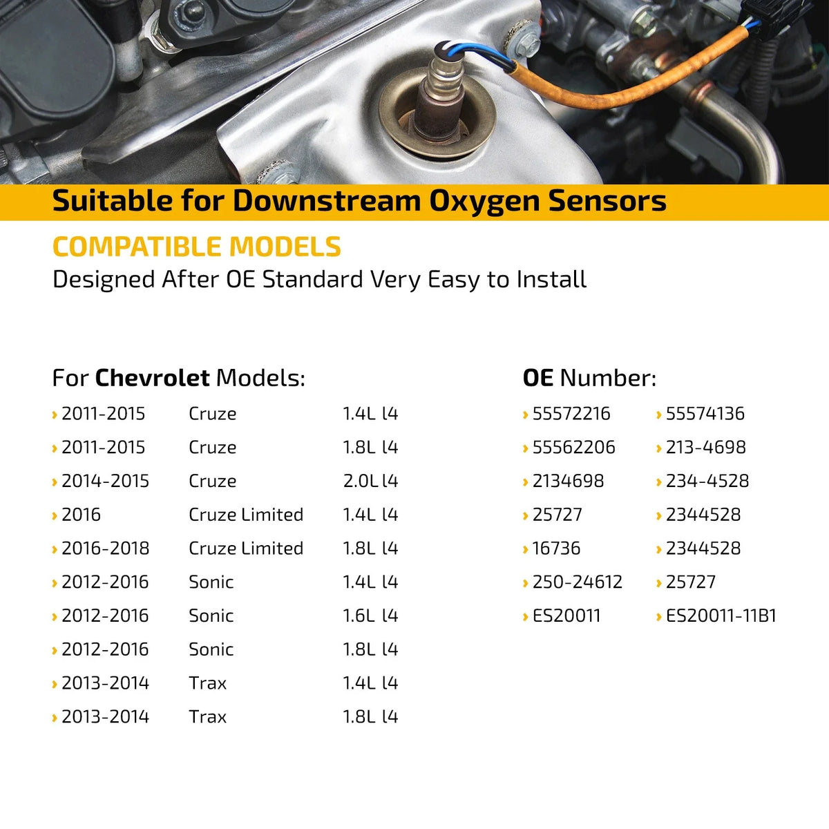 Downstream Oxygen Sensor 234-4528 for Chevrolet Cruze 2011-2015