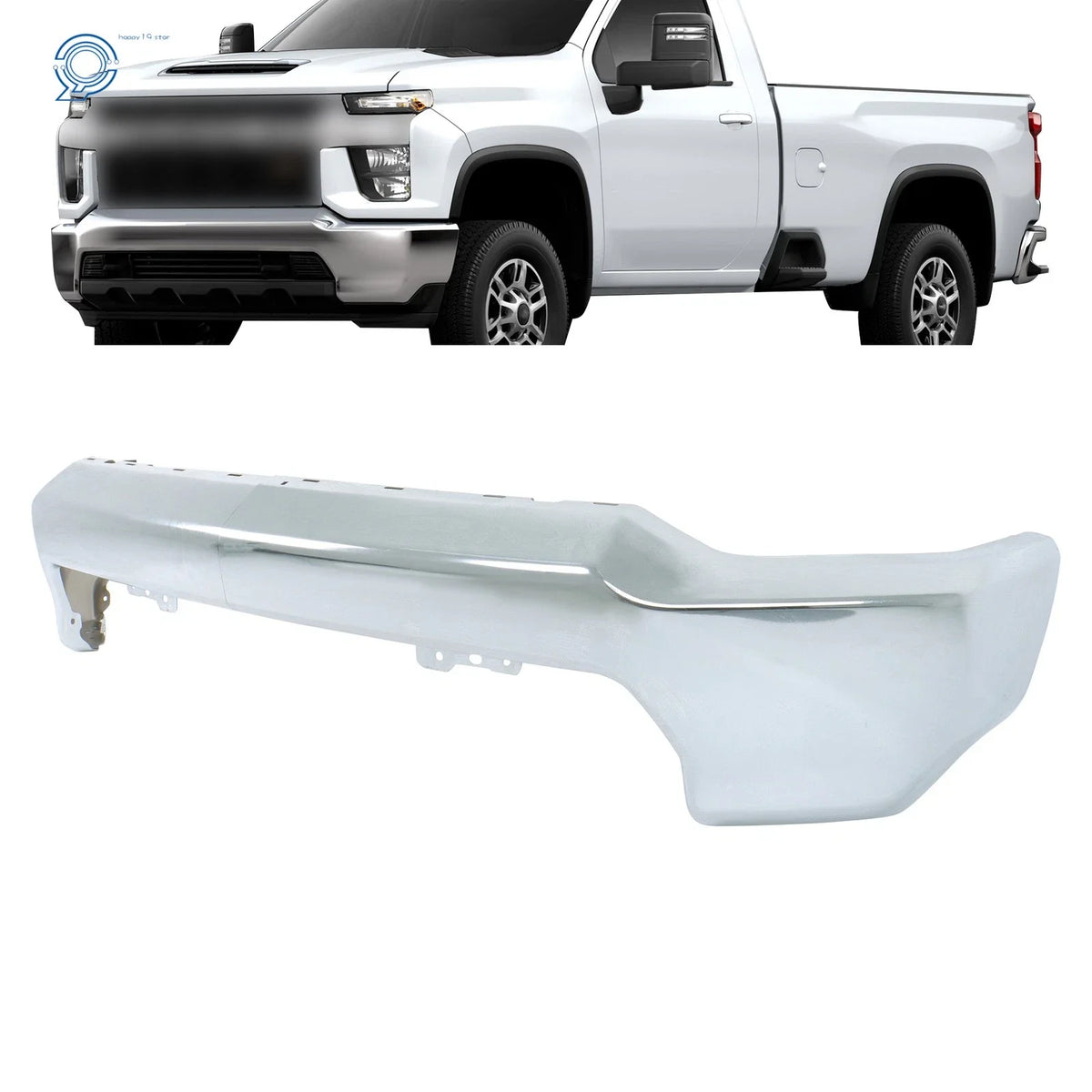 Chrome Front Bumper Split for Chevy Silverado 2500HD 3500HD (2020–2023)