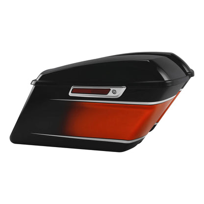 Hard Saddlebags for Harley Touring Glide 2014-2024 - Sunset Orange/Black Fade