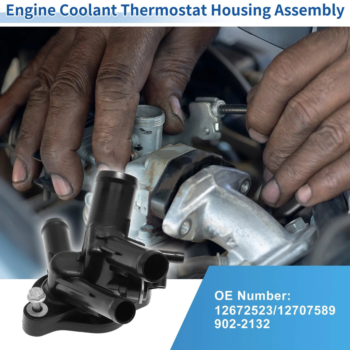 Engine Coolant Thermostat Housing Assembly No. 12672523 for Buick Encore (2016–2021)