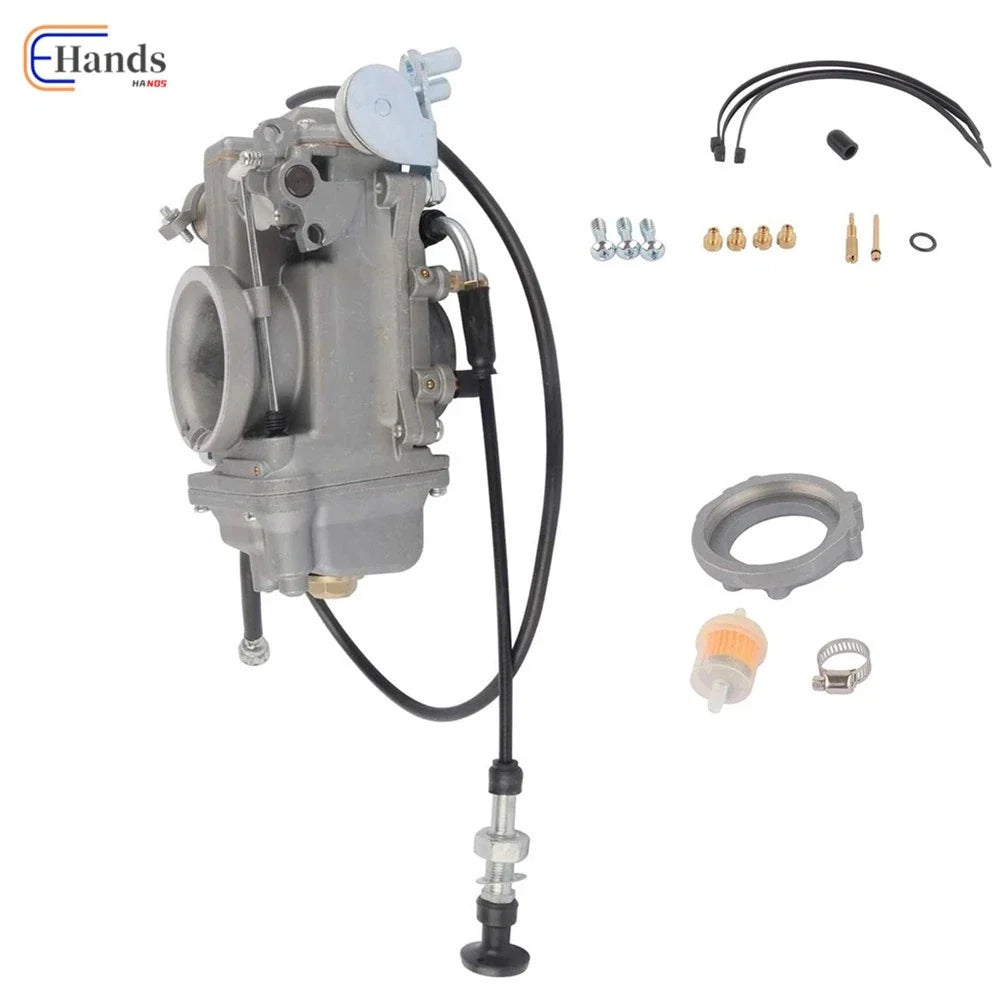42mm Carburetor and Choke Cable Set for Harley Davidson Evo Twin Cam