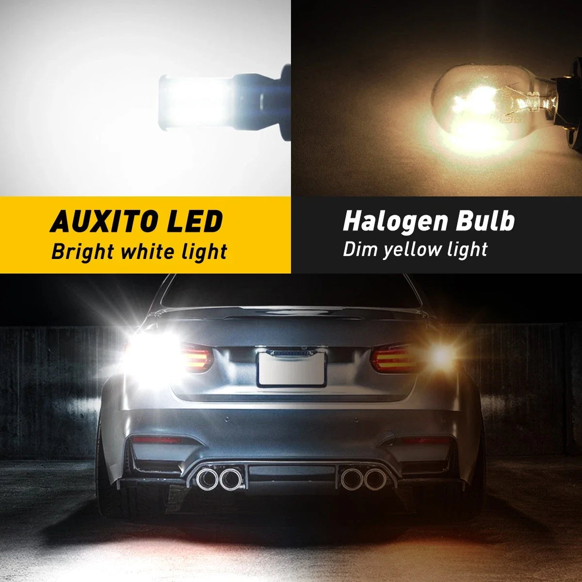 T15 921 912 W16W LED Backup Lights (6000K) - AUXITO