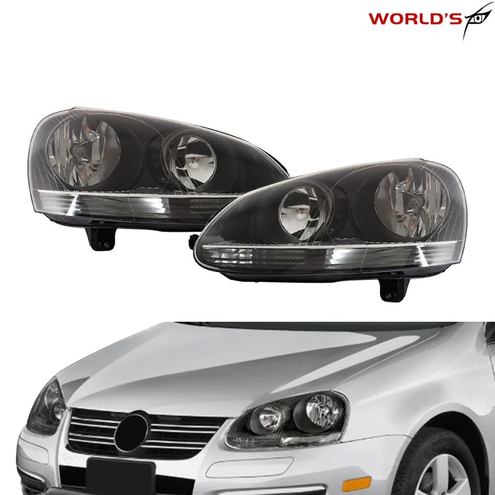 Set of 2 Halogen Headlights for Volkswagen Jetta (2006–2009)
