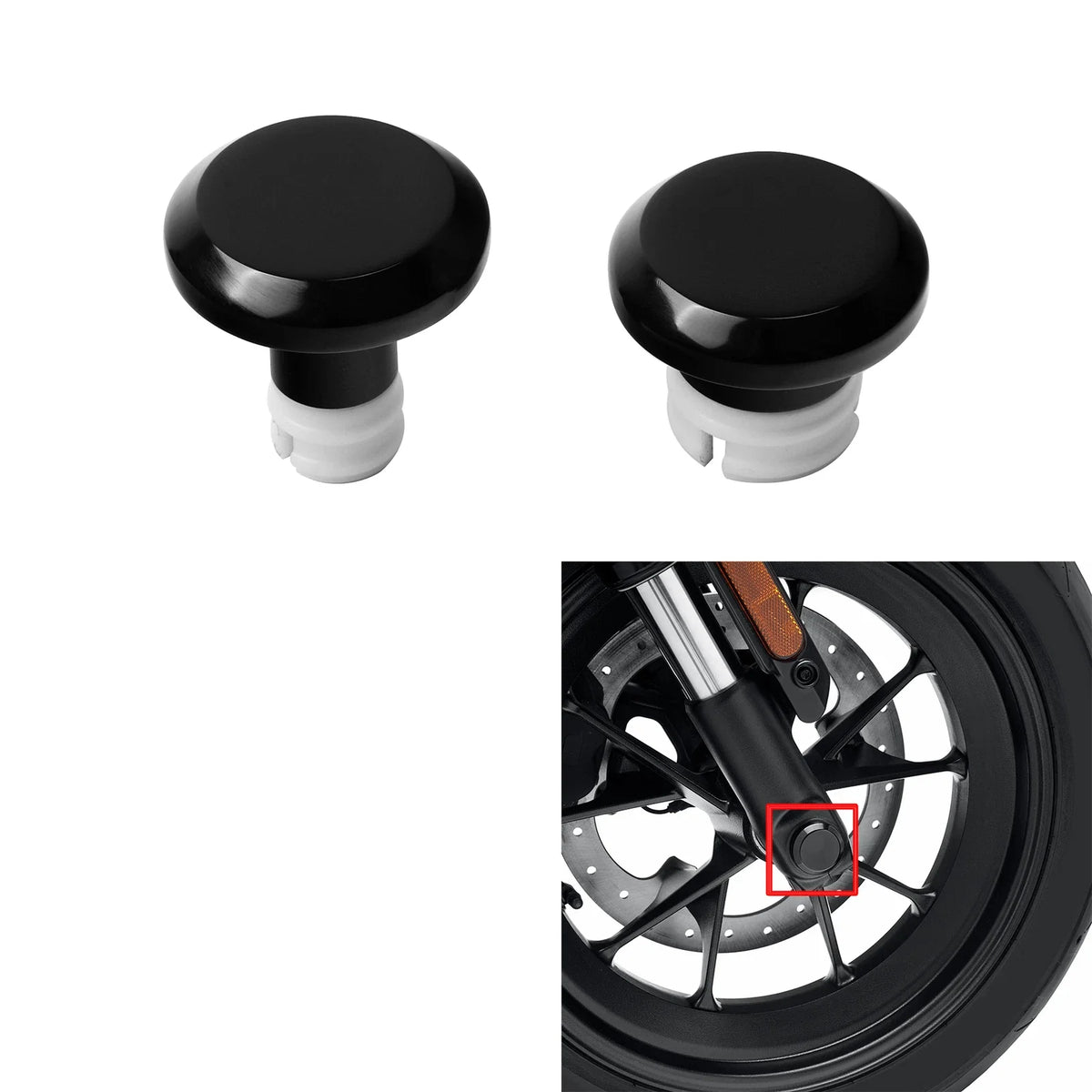 Set of 2 Front & Rear Axle Nut Covers for 2021-2026 Harley Sportster S