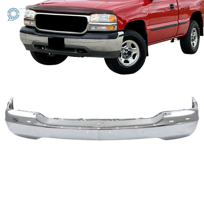 Chrome Split Front Bumper for Yukon 2000-2006 & Sierra 1500 1999-2002