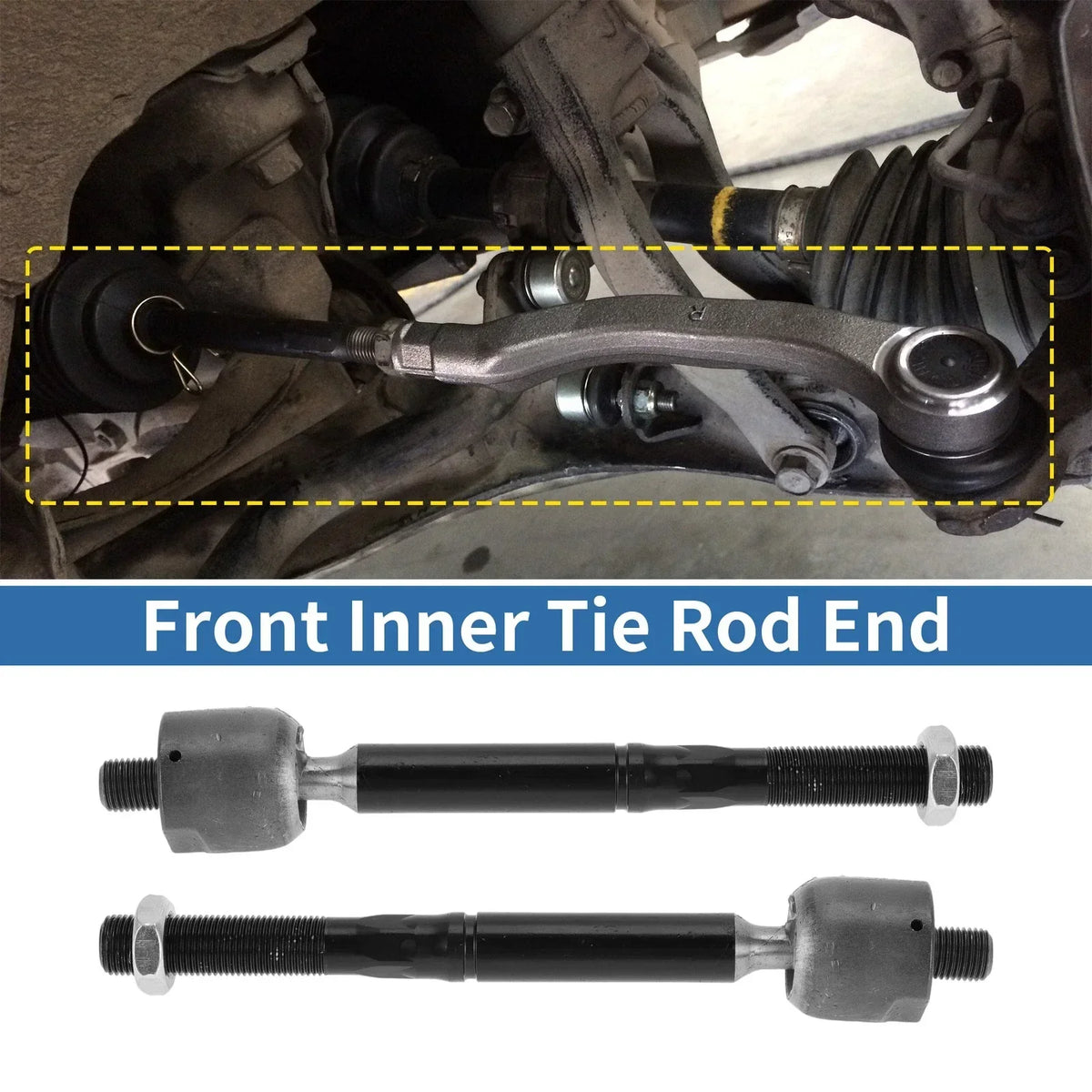 Front Inner Tie Rod End Links - 2 Pack for Chrysler 300, Dodge Charger