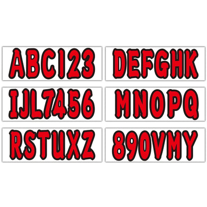 4-Piece Hull ID Registration Decal Set for Water Craft Jet Ski PWC