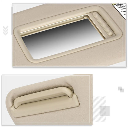 OE Style Beige Left Driver Side Sun Visor for Highlander 2008–2013