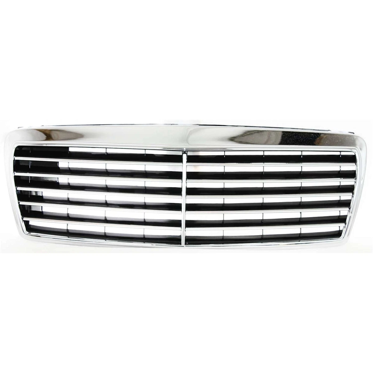 Grille for Mercedes Benz E320 E420 (1996–1999) Chrome Shell Black Insert