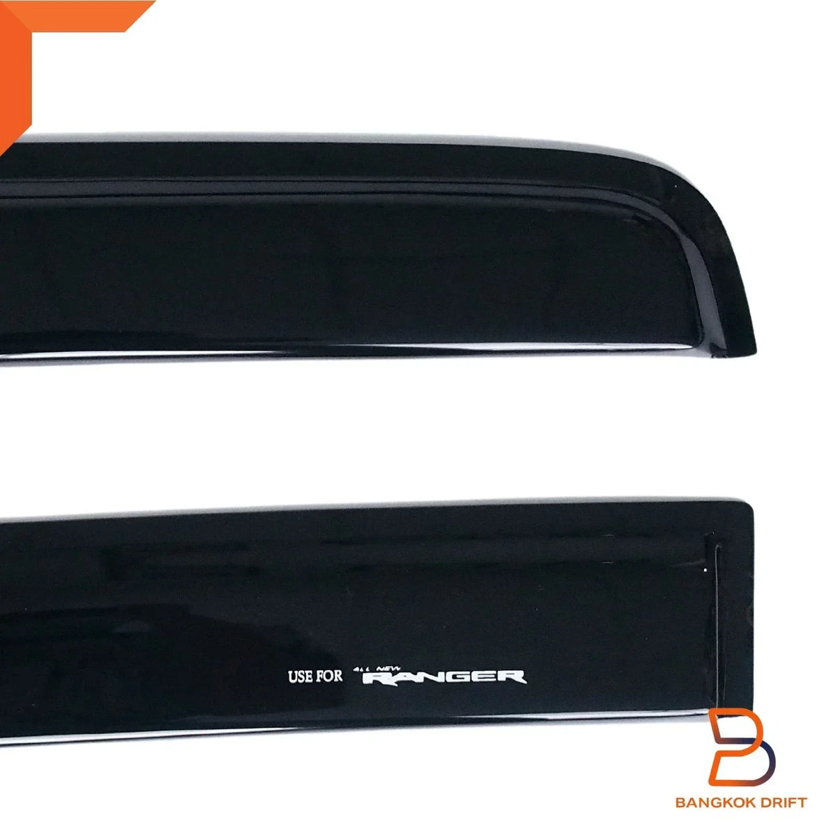 Sun Rain Guard Black Weather Shield Visor for Ford Ranger (2022-2024)