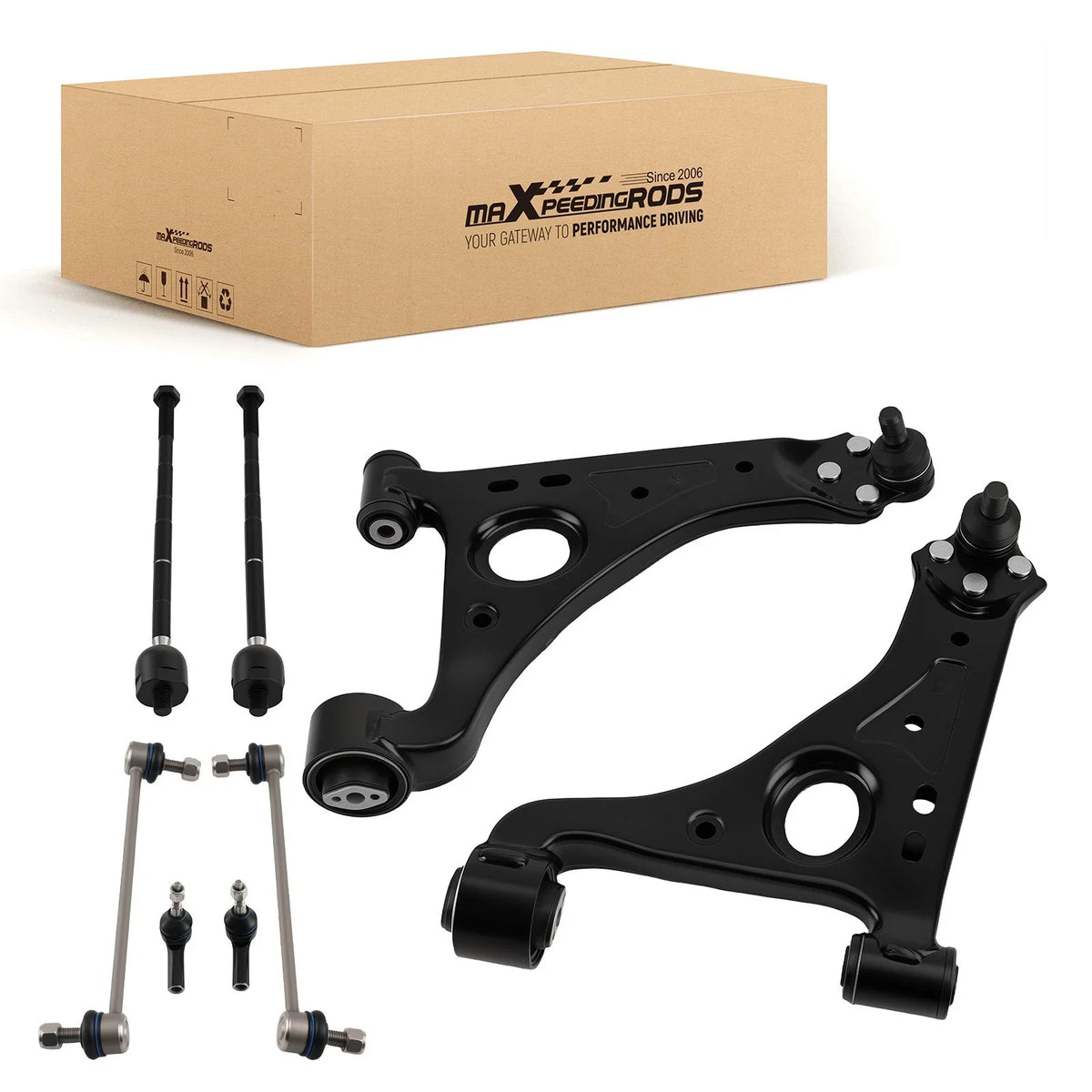 8Pc Front Lower Control Arms Tie Rods Sway Bars for Chevy Trax (2013–2022)