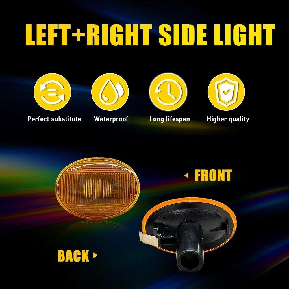 Amber Front Side Marker Light Covers for Mini Cooper R55 R56 R57 R58 R59