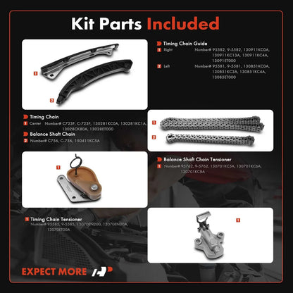 6X Timing Chain Kit for Sentra Juke Nissan 2011-2018