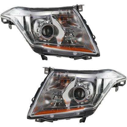 Headlight Set for Cadillac SRX (2014–2016) Halogen w/ Bulbs CAPA