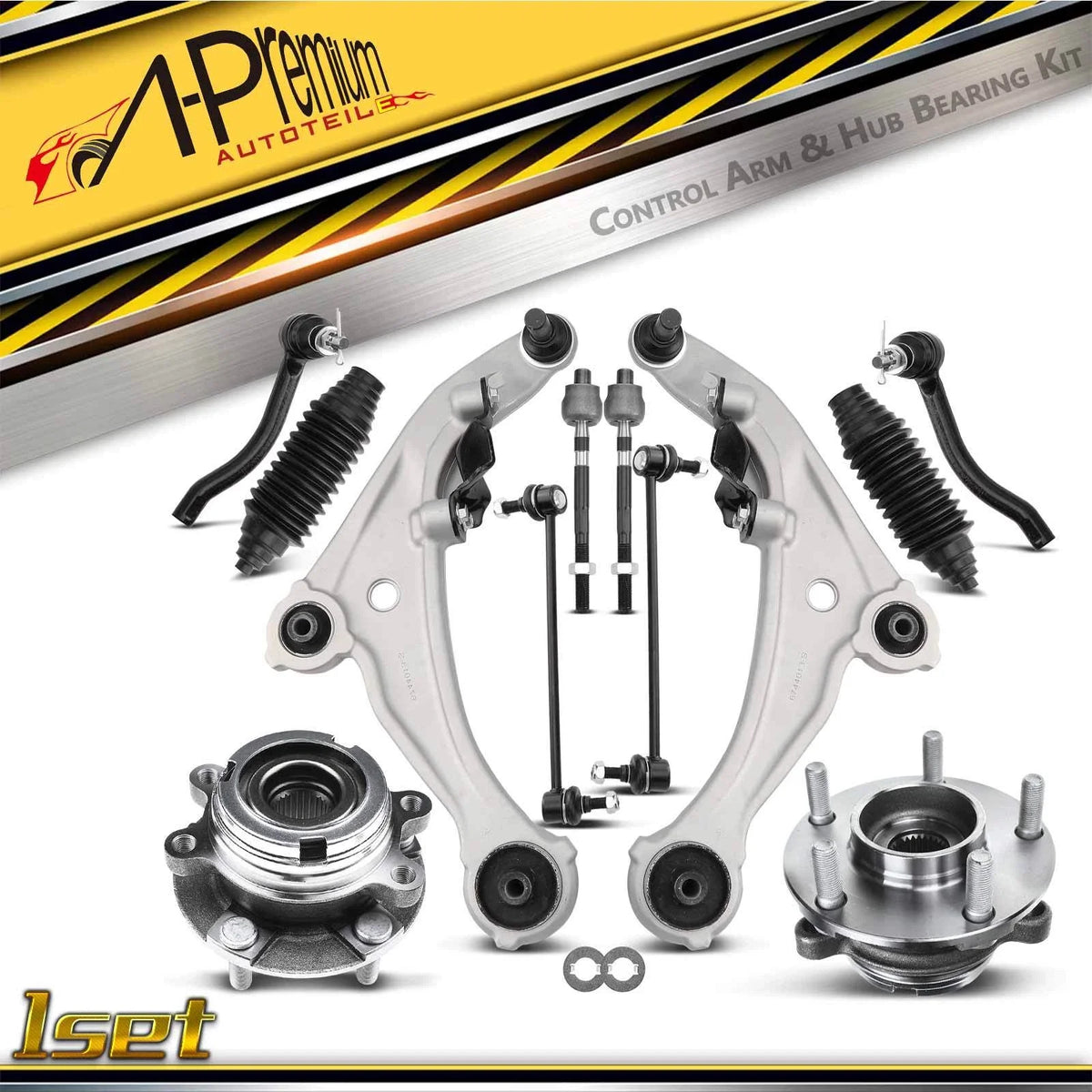 12Pcs Control Arm Ball Joint & Sway Bar Kit for Nissan