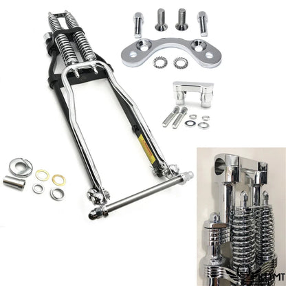 Handlebar Adapter, 2" Riser & 20" Springer Front End for Harley Chopper